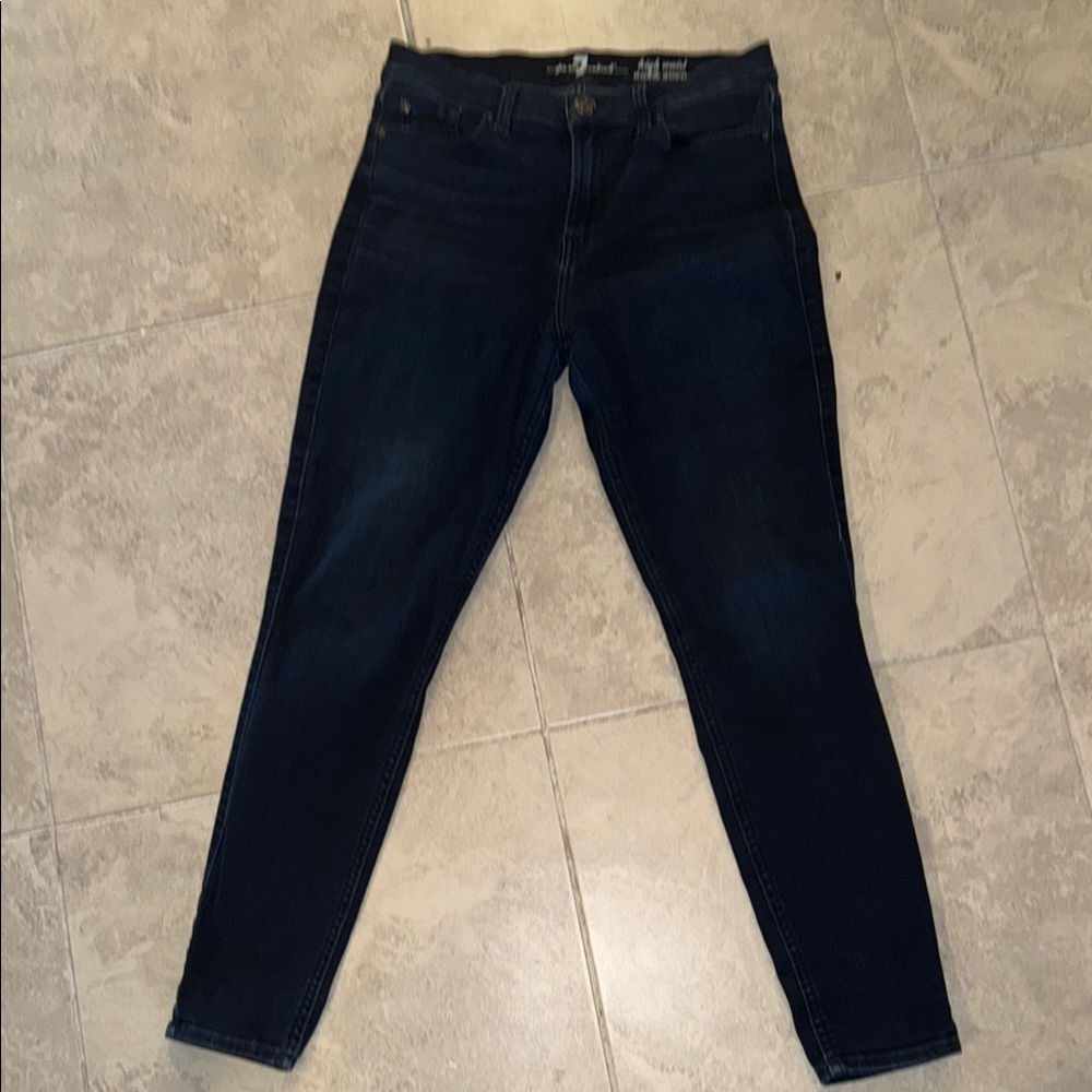 7 For All Mankind Blue Skinny Jeans